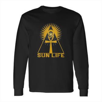 Ancient Egyptian Kemetic Ankh Pyramid Sun Life Long Sleeve T-Shirt | Favorety