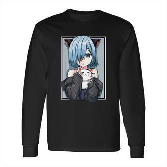 Anime Girl Neko Catgirl Pastel Kawaii Cat Manga Japan Lover Long Sleeve T-Shirt | Favorety UK