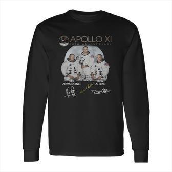 Apollo 11 50Th Anniversary Neil Armstrong Michael Collins Buzz Aldrin Signature T-Shirt Long Sleeve T-Shirt | Favorety