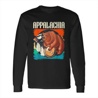 Appalachia Vintage Banjo Player Bluegrass Musician Long Sleeve T-Shirt | Favorety UK