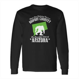 Arizona State Bigfoot Sasquatch Yeti Hunter Gift Long Sleeve T-Shirt | Favorety