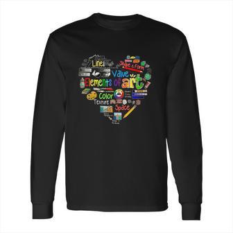 Artist Elements Of Art Heart Shape Colorful Painter Long Sleeve T-Shirt | Favorety UK