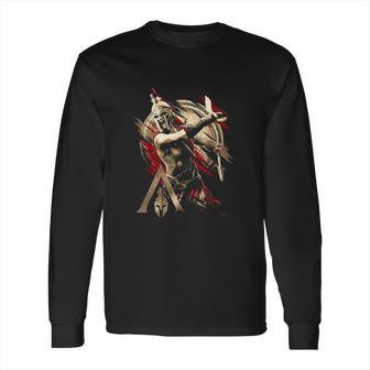 Assassins Creed Odyssey Kassandra Paint Swipe Portrait Long Sleeve T-Shirt | Favorety UK