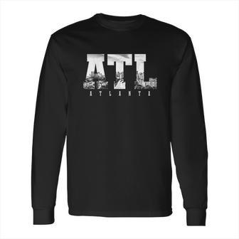 Atl Atlanta Skyline Pride Black And White Long Sleeve T-Shirt | Favorety UK