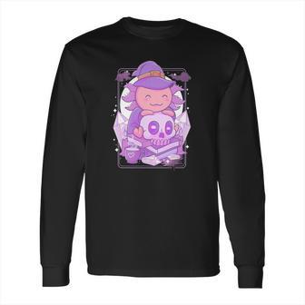 Axolotl Witch Halloween Witchcraft Cute Axolotl Pastel Goth Long Sleeve T-Shirt | Favorety CA