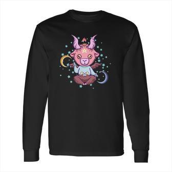 Baby Baphomet Kawaii Pastel Goth Emo Nu Goth Baphomet Long Sleeve T-Shirt | Favorety UK