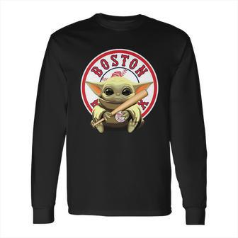 Baby Yoda Boston Red Sox Long Sleeve T-Shirt | Favorety UK