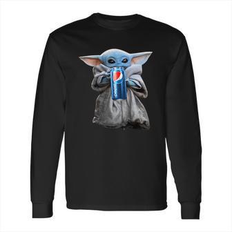 Baby Yoda Drink Pepsi Sweater Long Sleeve T-Shirt | Favorety CA