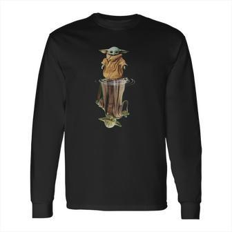 Baby Yoda And Master Yoda Water Reflection Shirt Long Sleeve T-Shirt | Favorety UK