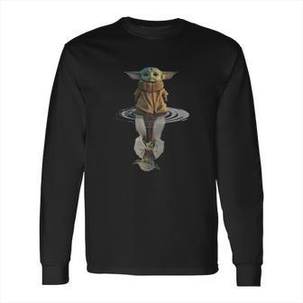 Baby Yoda Water Reflection Master Yoda Best Sweater Long Sleeve T-Shirt | Favorety