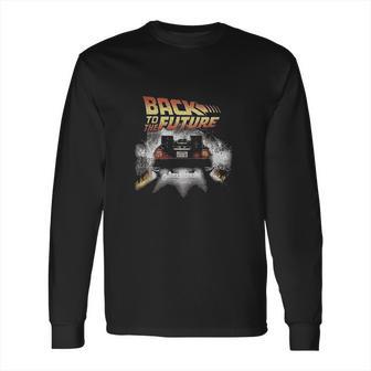 Back To The Future Vintage Delorean Peel Out Long Sleeve T-Shirt | Favorety CA