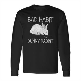 Bad Habit Bunny Rabbit Cocaine Long Sleeve T-Shirt | Favorety