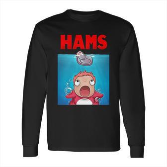 Bakugou Anime Ponyo On The Cliff Hams Parody Jaws Long Sleeve T-Shirt | Favorety