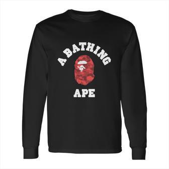 Bape Abc Red Camo T-Shirts Long Sleeve T-Shirt | Favorety UK