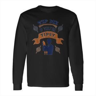 Bartender Tip Me If You Are Tipsy Retro Long Sleeve T-Shirt | Favorety DE