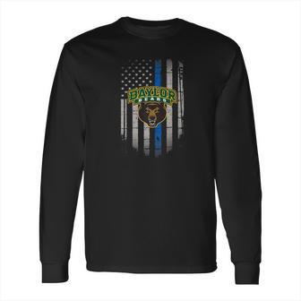 Baylor Bears Thin Blue Line Apparel Long Sleeve T-Shirt | Favorety