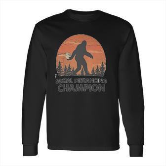 Bigfoot Social Distancing Long Sleeve T-Shirt | Favorety AU