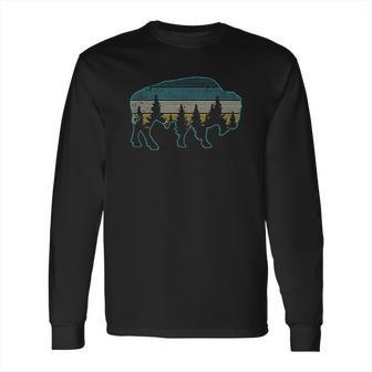 Bison American Buffalo Vintage Long Sleeve T-Shirt | Favorety AU