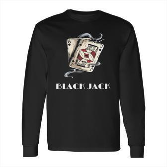 Blackjack T Shirt Jack Of Spades Ace Of Spades - Lucky Tee Long Sleeve T-Shirt | Favorety CA