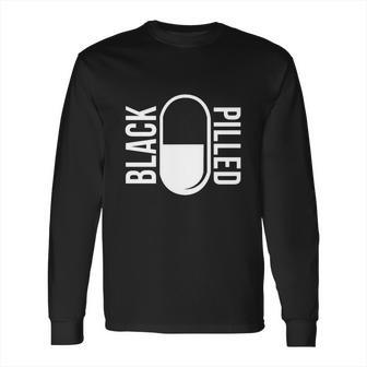 Blackpilledcom White Logo Long Sleeve T-Shirt | Favorety AU