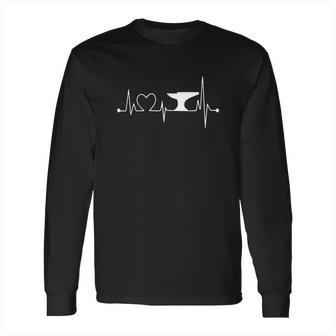 Blacksmith Anvil Heartbeat Forge T Shirt Long Sleeve T-Shirt | Favorety DE