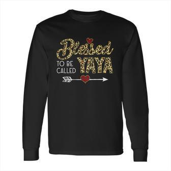 Blessed To Be Called Yaya Leopart Red Plaid Buffalo Xmas Long Sleeve T-Shirt | Favorety