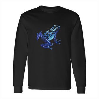 Blue Poison Dart Frog Colorful Design Nature Lover Long Sleeve T-Shirt | Favorety