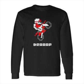 Braaap Dirt Bike Retro 8 Bit Video Game Gamer Long Sleeve T-Shirt | Favorety CA