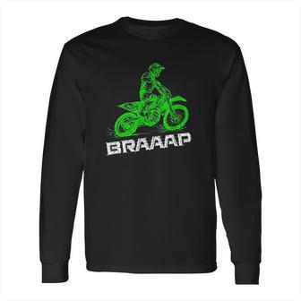 Brap Braap 2Stroke Send It Motocross Dirt Bike Green Et3 Long Sleeve T-Shirt | Favorety DE