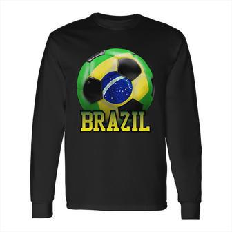 Brazil Soccer Logo Long Sleeve T-Shirt | Favorety