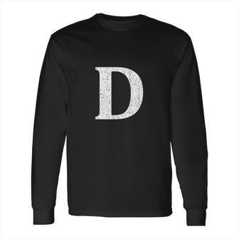 Capital Letter D Monogram Initial Long Sleeve T-Shirt | Favorety AU