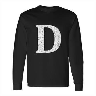 Capital Letter D Shirt Monogram Initial Long Sleeve T-Shirt | Favorety DE