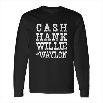 Cash Hank Willie Waylon American Long Sleeve T-Shirt | Favorety UK