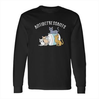 Cat Antidepressant Funny Cat Long Sleeve T-Shirt | Favorety DE