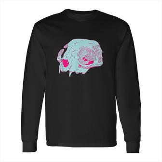 Cat Skull I Pastel Goth Soft Grunge Hipster Creepy Cute Long Sleeve T-Shirt | Favorety AU