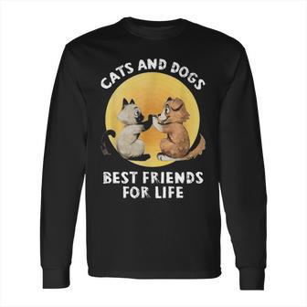 Cats And Dogs Best Friend For Life Long Sleeve T-Shirt | Favorety UK