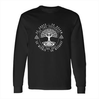 Celtic Tree Life As Above So Below Yoga Long Sleeve T-Shirt | Favorety CA