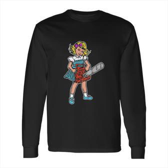 Chainsaw Girl Goth Punk Emo Retro Vintage Long Sleeve T-Shirt | Favorety