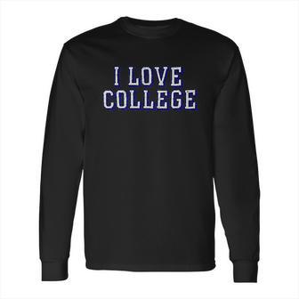 Charlie Hustle Unisex Vintage Grey I Love College Long Sleeve T-Shirt | Favorety DE