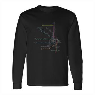 Chicago L Map Cta Elevated L Train Metro Transit Long Sleeve T-Shirt | Favorety CA