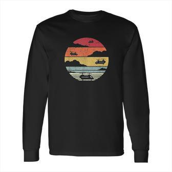 Chinook Helicopters Retro Style Pilot Long Sleeve T-Shirt | Favorety AU