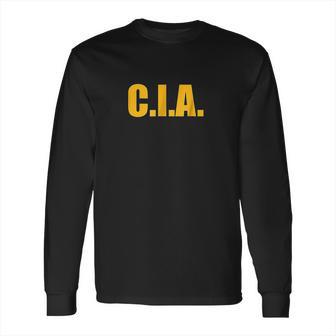 Cia Agent Funny Halloween Costume Navy Gold Long Sleeve T-Shirt | Favorety DE