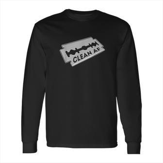 Clean Af Razor Blade Barber Long Sleeve T-Shirt | Favorety UK