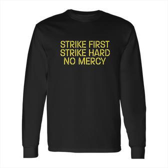 Cobra Kai Karate Kid Merchandise Retro No Mercy Graphic Tee Long Sleeve T-Shirt | Favorety