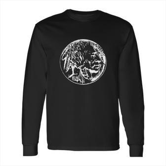 Coin Collector Showing A Buffalo Nickel Long Sleeve T-Shirt | Favorety DE