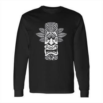 Cool Luau Party Polynesian Tiki Head Long Sleeve T-Shirt | Favorety UK