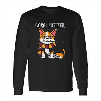 Corgi Potter Gift For Corgi Lovers Funny Pawter Dog Long Sleeve T-Shirt | Favorety