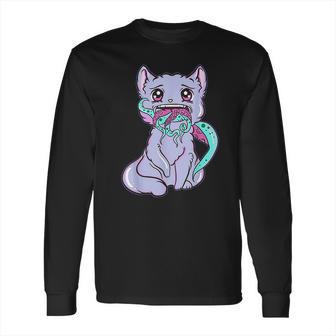 Creepy Kawaii Anime Cat Horror Pastel Goth Long Sleeve T-Shirt | Favorety AU