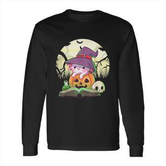 Cute Axolotl Halloween Costume Pumpkin Pastel Goth Long Sleeve T-Shirt | Favorety UK