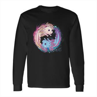 Cute Axolotl Yin Yang Plush Pets Girls Kid Official Teenager Long Sleeve T-Shirt | Favorety